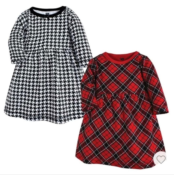 Hudson Jeans Other - NWT Hudson Baby 2 Pc Red Plaid and Black Houndstooth Dress Set ~3-6 Mos